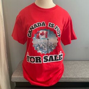 Red “Canada Is Not For Sale” Graphic T-Shirt